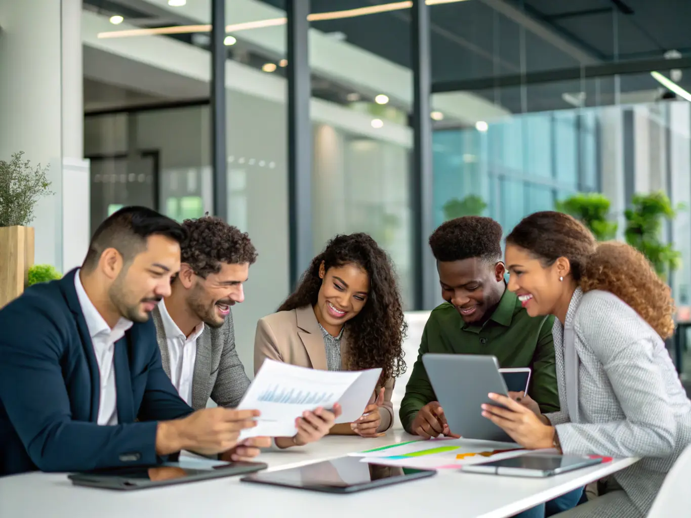 A photograph depicting a diverse group of professionals engaged in a collaborative discussion, with each member contributing their unique skills and perspectives, symbolizing the power of aligned talent.